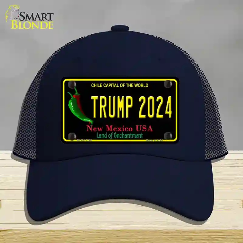 HAT16-MLP-12246 Trump 2024   Mexico Novelty License Plate Hat, Mesh - Navy