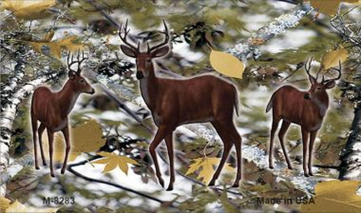 SMART BLONDE Deer on Camo Novelty Metal Magnet M-8283