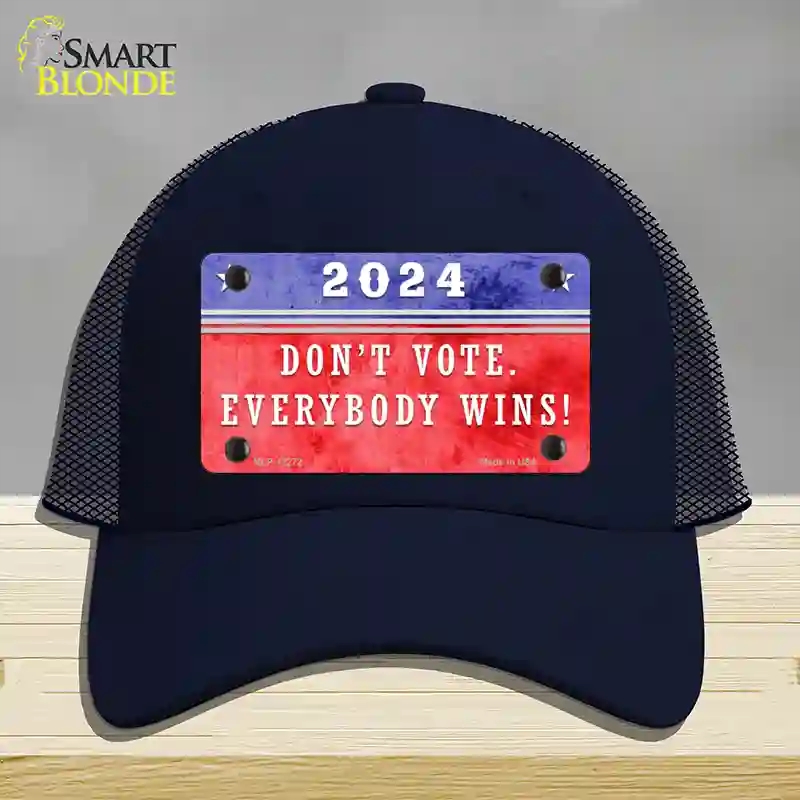 HAT16-MLP-12272 Dont Vote Everyone Wins 2020 Novelty License Plate Hat, Mesh - Navy