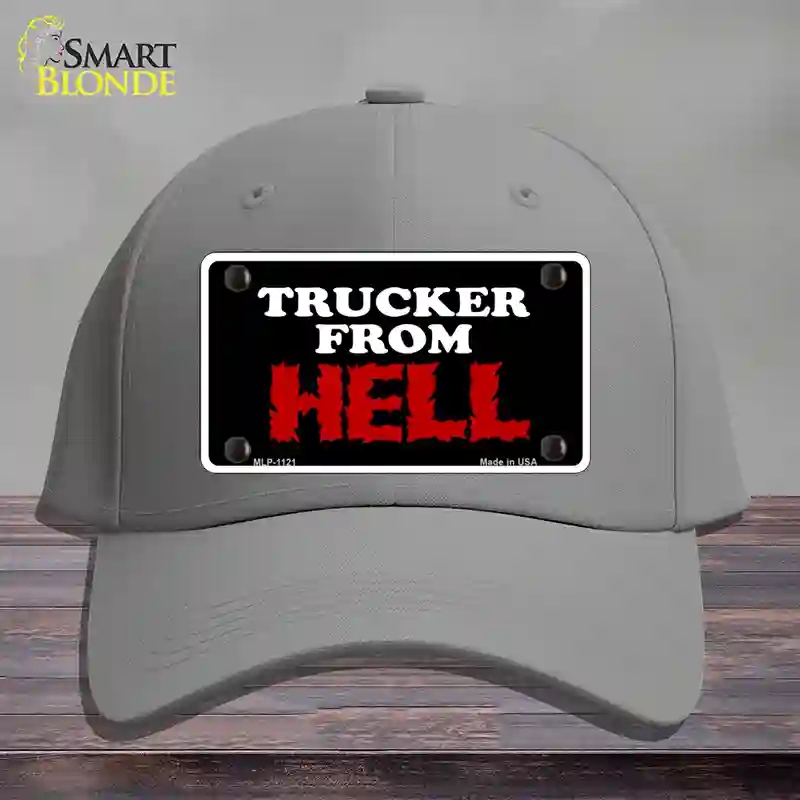HAT23-MLP-1121 Mesh From Hell Novelty License Plate Hat, Cotton - Gray