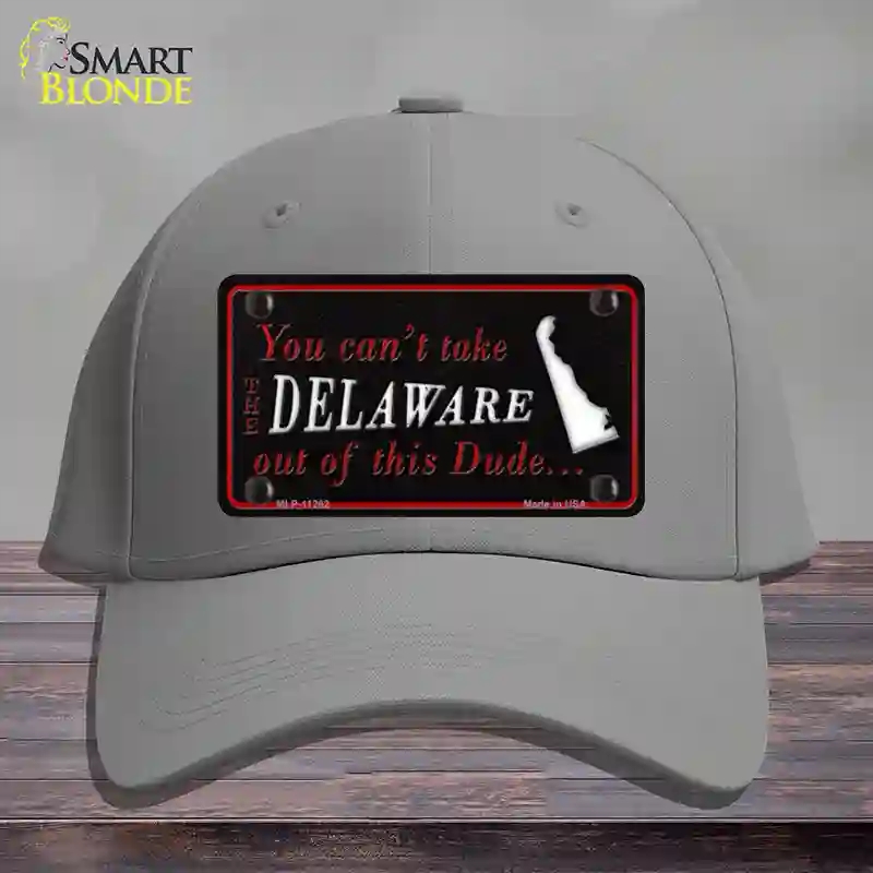 HAT23-MLP-11262 Delaware Dude Novelty License Plate Hat, Cotton - Gray