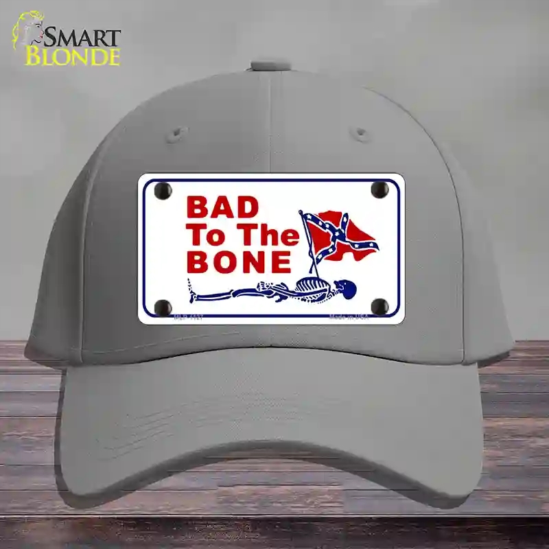 HAT23-MLP-1127 Bad to the Bone Novelty License Plate Hat, Cotton - Gray