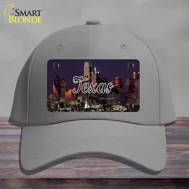 HAT23-MLP-11632 Texas City Lights Novelty License Plate Hat, Cotton - Gray