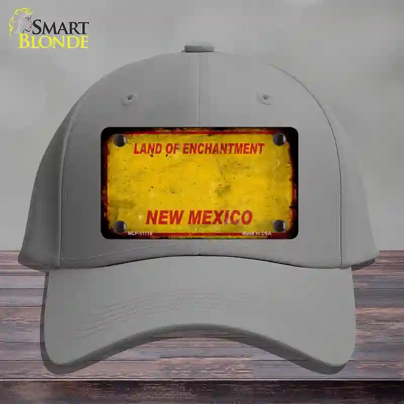 HAT23-MLP-11716   Mexico Rusty Blank Novelty License Plate Hat, Cotton - Gray