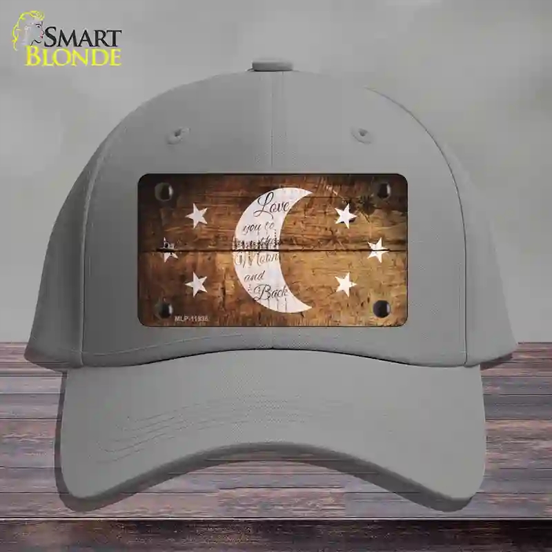 HAT23-MLP-11935 The Moon & Back Novelty License Plate Hat, Cotton - Gray