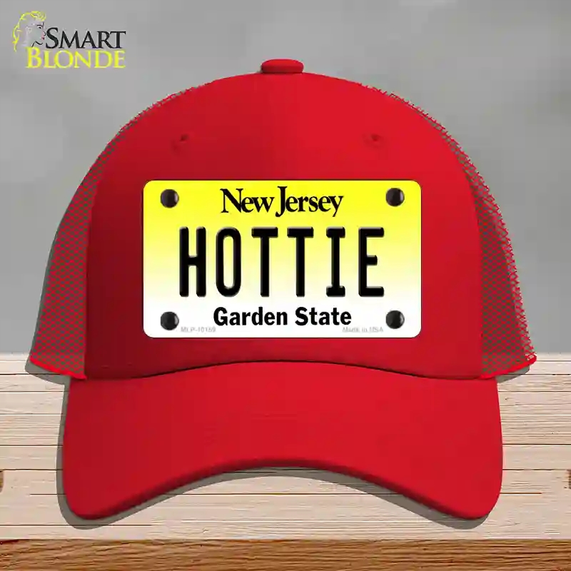 HAT17-MLP-10159 Hottie   Jersey Novelty License Plate Hat, Mesh - Red