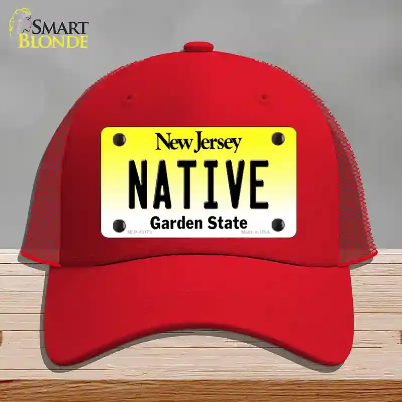 HAT17-MLP-10173 Native   Jersey Novelty License Plate Hat, Mesh - Red