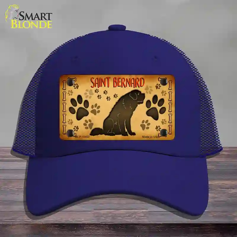 HAT18-MLP-10457 Saint Bernard Novelty License Plate Hat, Mesh - Royal Blue
