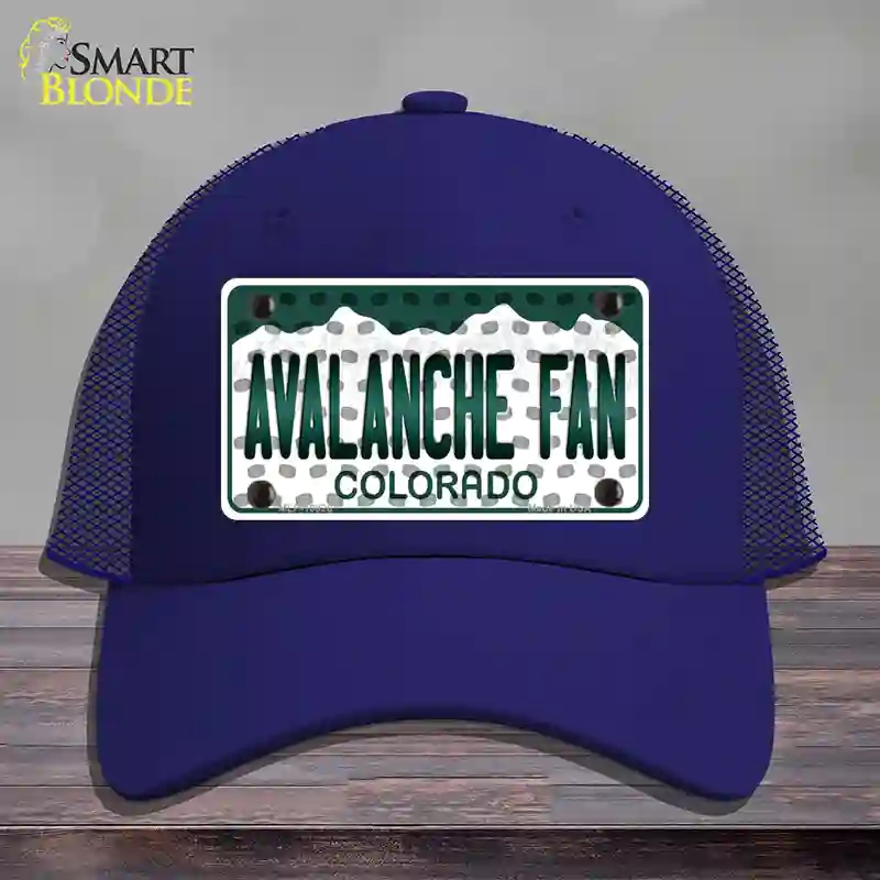 HAT18-MLP-10828 Avalanche Fan Colorado Novelty License Plate Hat, Mesh - Royal Blue