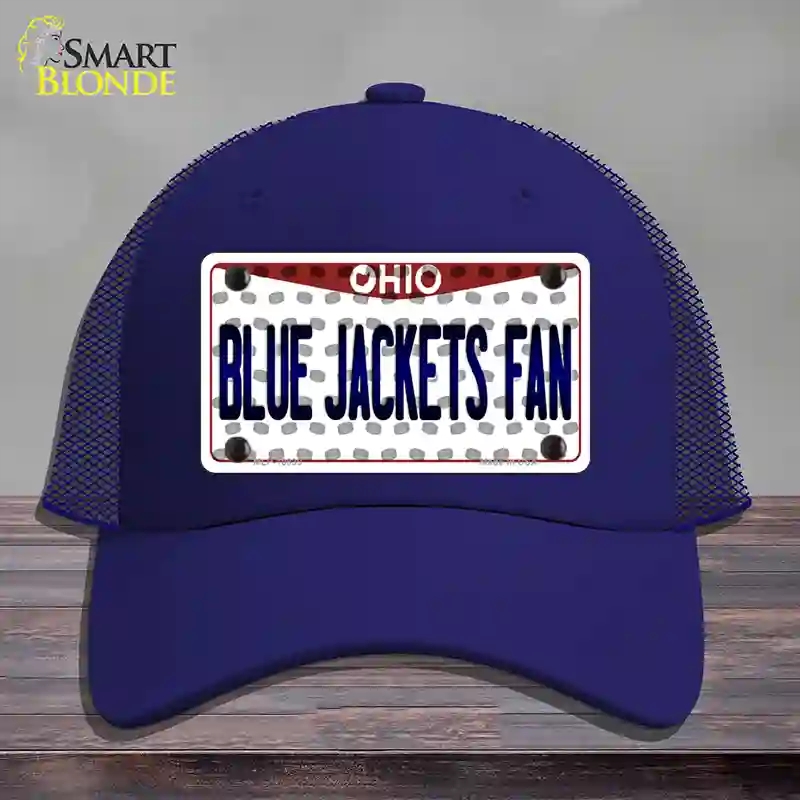 HAT18-MLP-10839 Blue Jackets Fan Ohio Novelty License Plate Hat, Mesh - Royal Blue