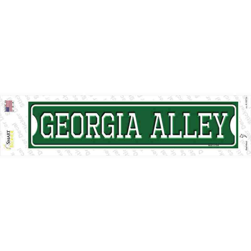 K-1073s-M Georgia Alley Novelty Narrow Sticker Decal, Medium