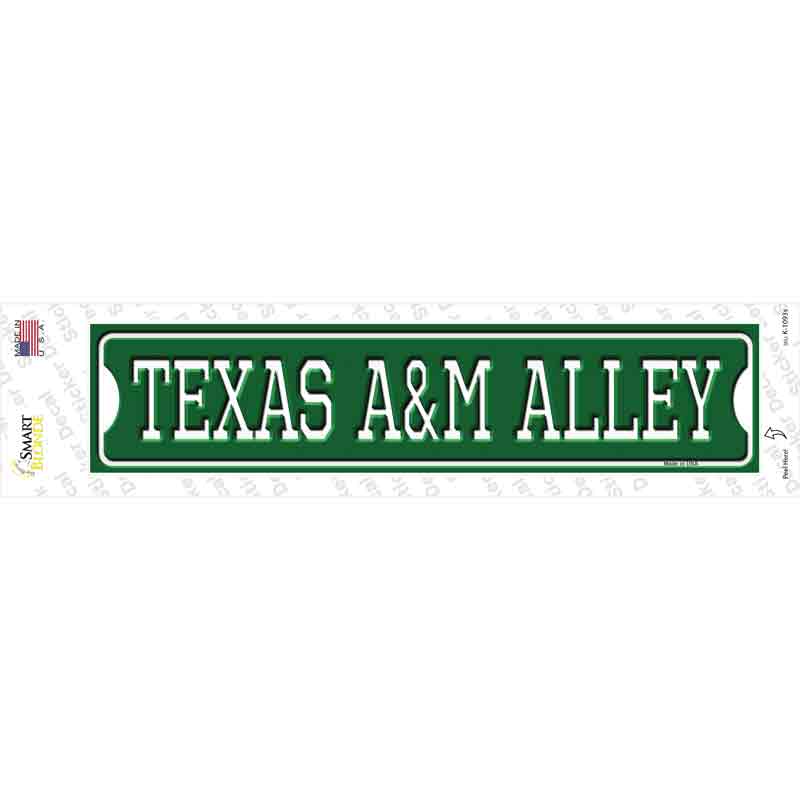 K-1093s-M Texas A&M Alley Novelty Narrow Sticker Decal, Medium