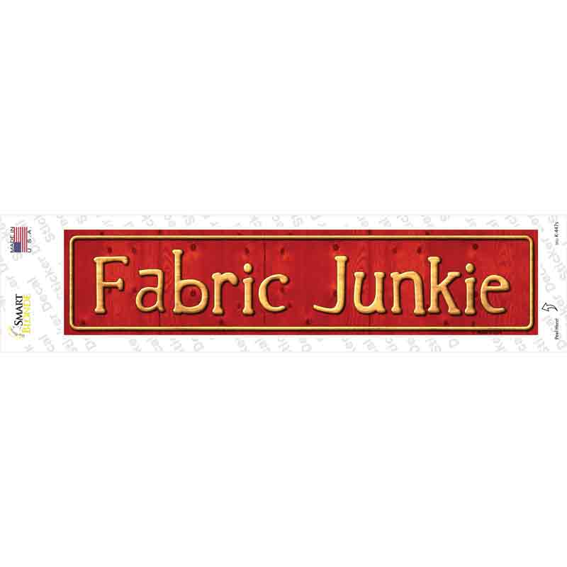K-447s-M Fabric Junkie Novelty Narrow Sticker Decal, Medium