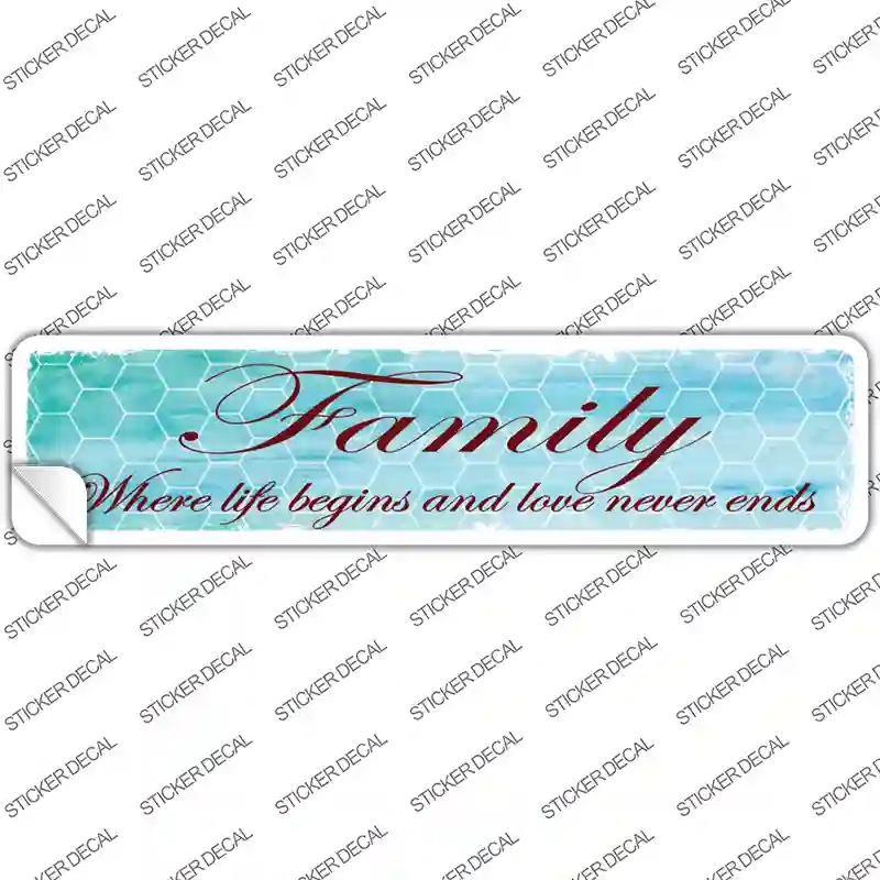 K-528s-S Family Novelty Narrow Sticker Decal, Small