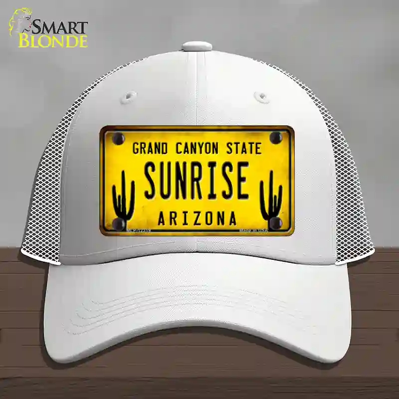HAT19-MLP-12319 Arizona Sunrise Novelty License Plate Hat, Mesh - White