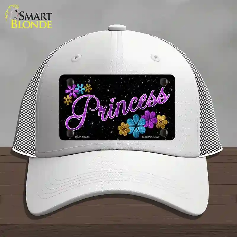HAT19-MLP-10334 Princess Glitter Novelty License Plate Hat, Mesh - White