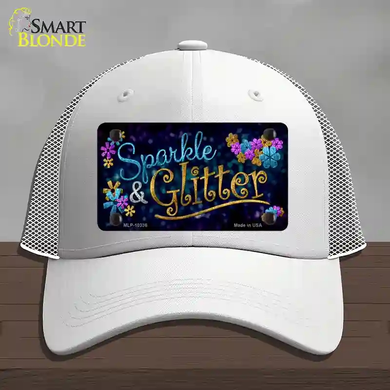 HAT19-MLP-10336 Sparkle & Glitter Novelty License Plate Hat, Mesh - White