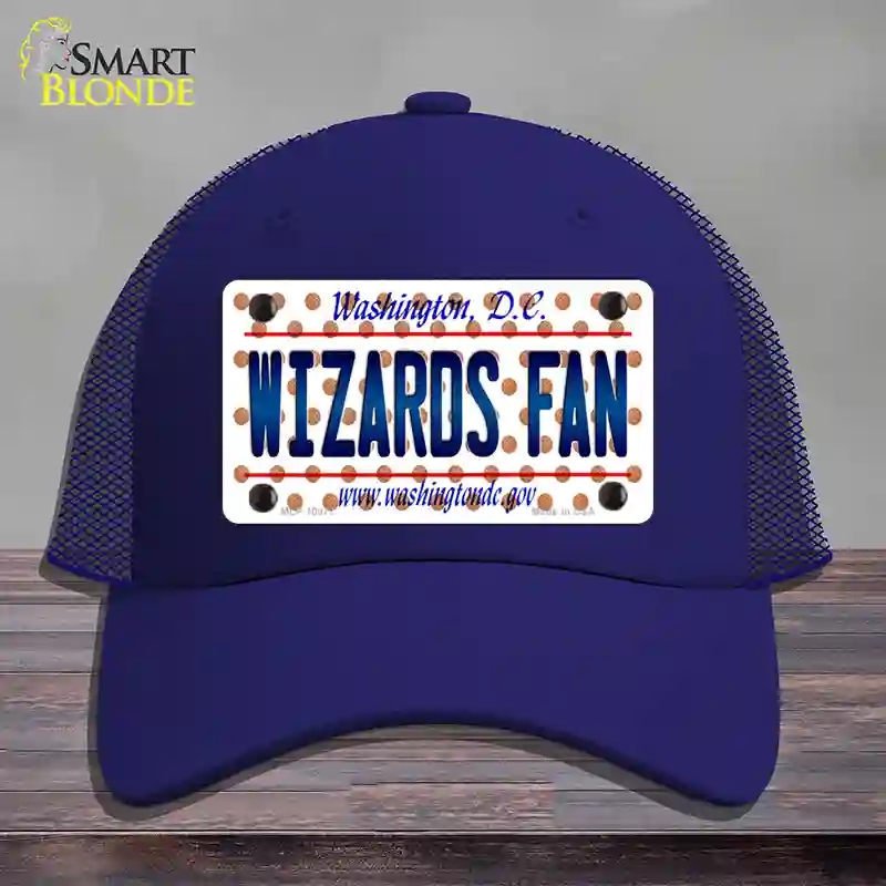 HAT18-MLP-10877 Wizards Fan Washington DC Novelty License Plate Hat, Mesh - Royal Blue