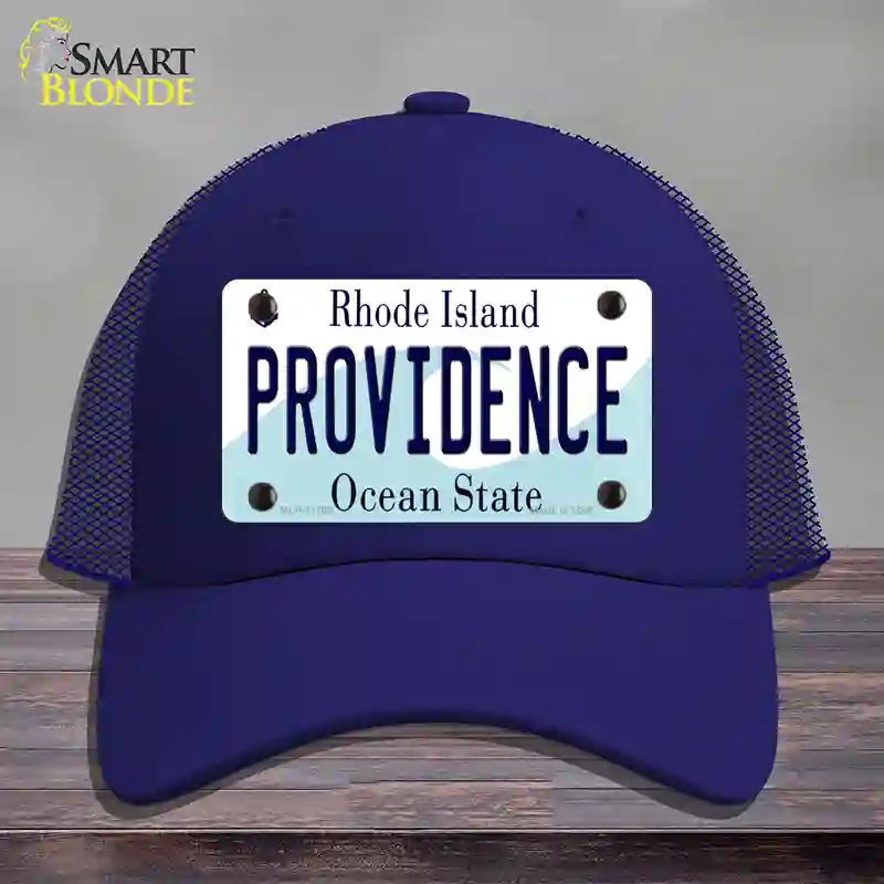 HAT18-MLP-11182 Providence Rhode Island State Novelty License Plate Hat, Mesh - Royal Blue