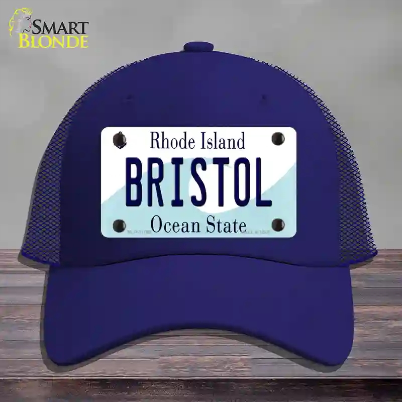 HAT18-MLP-11195 Bristol Rhode Island State Novelty License Plate Hat, Mesh - Royal Blue