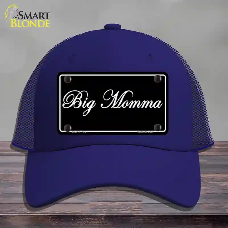 HAT18-MLP-11702 Big Momma Novelty License Plate Hat, Mesh - Royal Blue