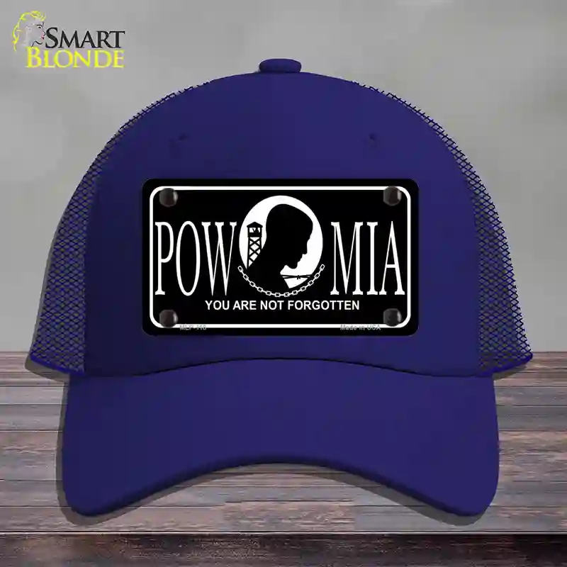 HAT18-MLP-118 POW-MIA Novelty License Plate Hat, Mesh - Royal Blue
