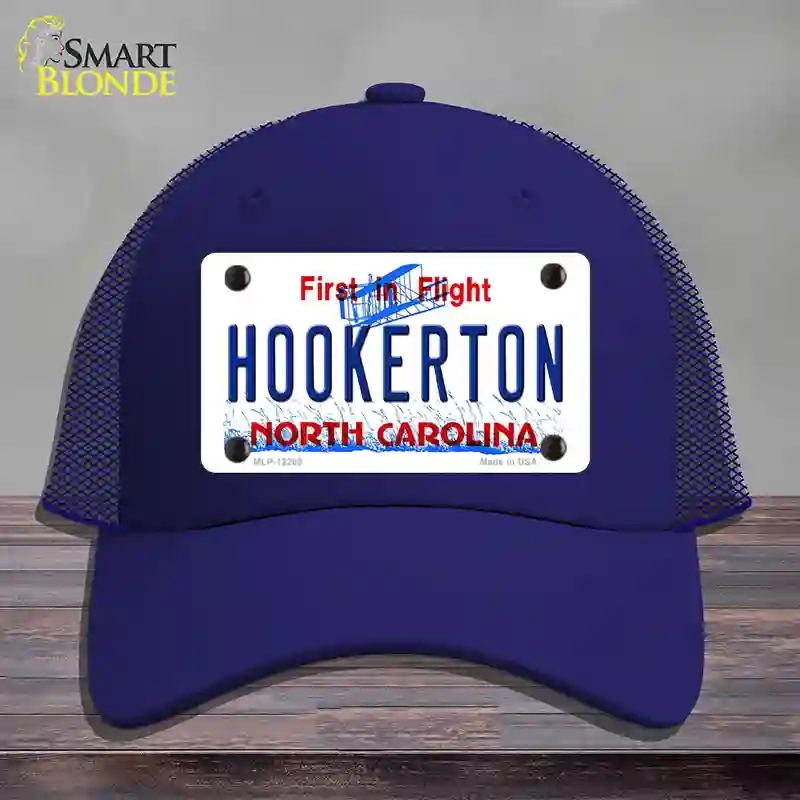 HAT18-MLP-12299 North Carolina Hookerton Novelty License Plate Hat, Mesh - Royal Blue