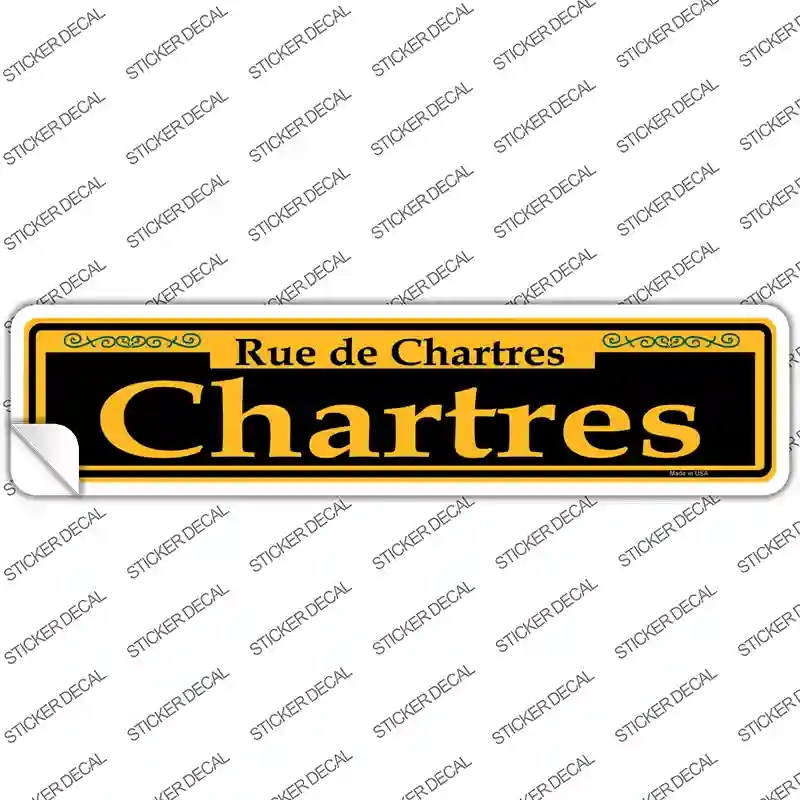 K-1171s-L Chartres Yellow Novelty Narrow Sticker Decal, Large