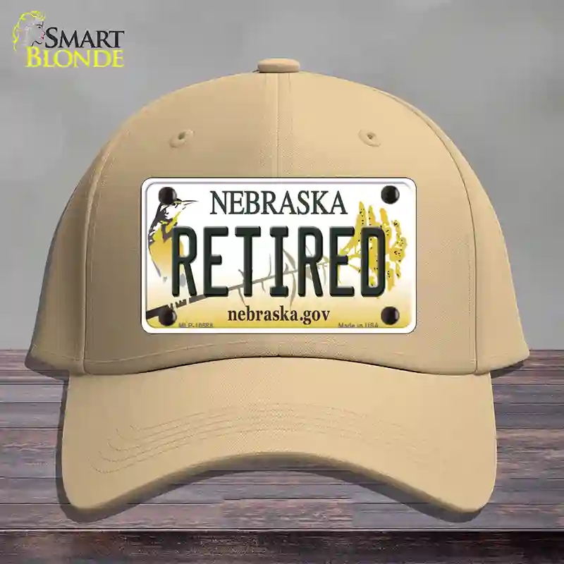 HAT22-MLP-10588 Retired Nebraska Novelty License Plate Hat, Cotton - Khaki