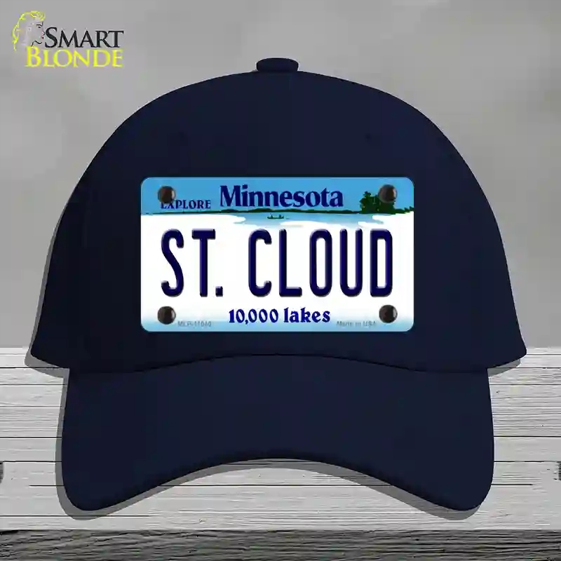 HAT20-MLP-11040 St Cloud Minnesota State Novelty License Plate Hat, Cotton - Navy