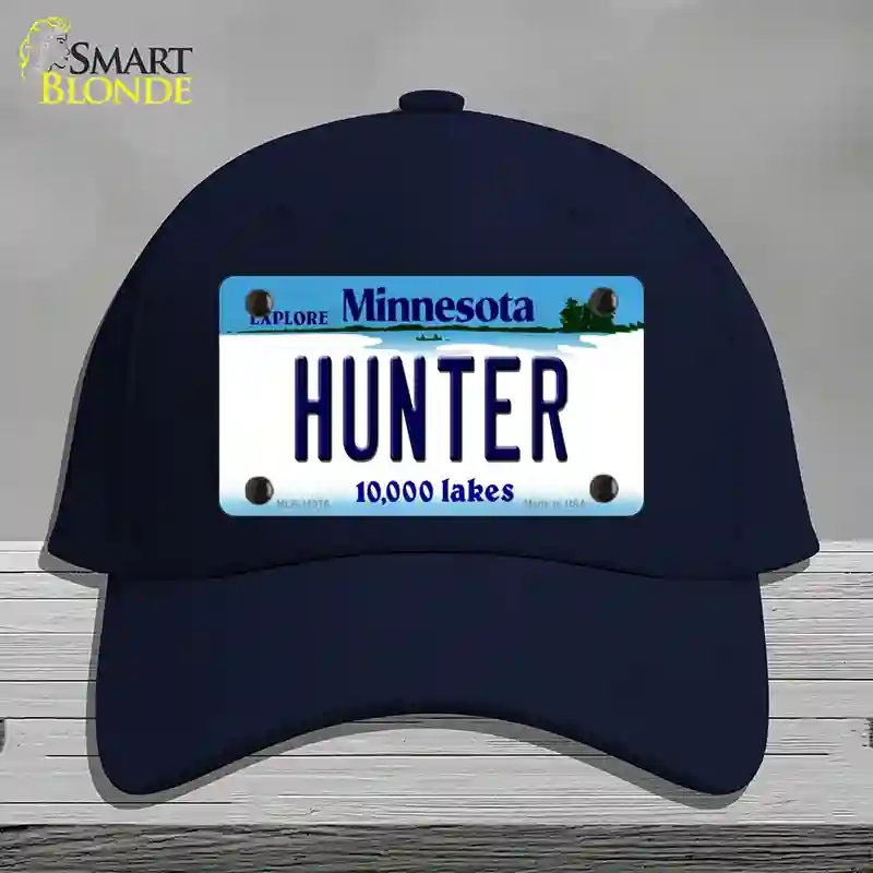 HAT20-MLP-11076 Hunter Minnesota State Novelty License Plate Hat, Cotton - Navy