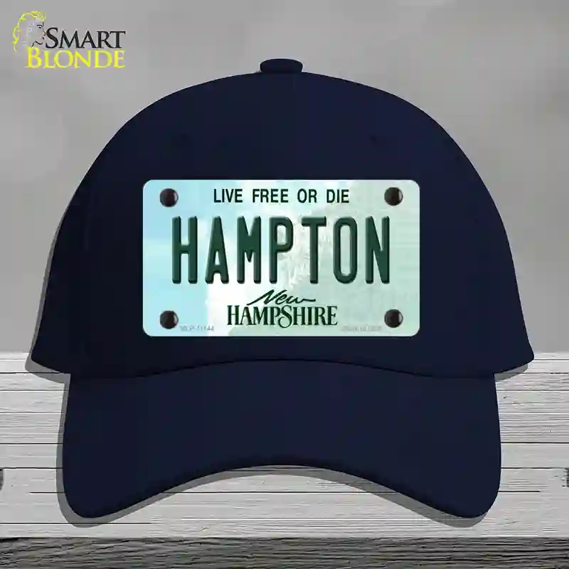 HAT20-MLP-11144 Hampton   Hampshire State Novelty License Plate Hat, Cotton - Navy