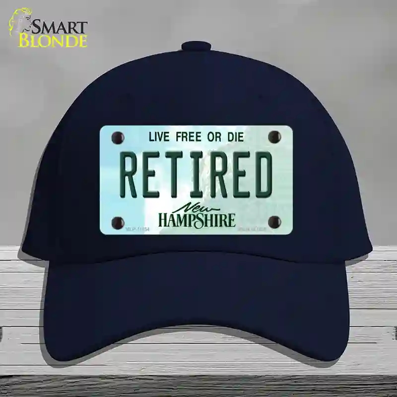 HAT20-MLP-11154 Retired   Hampshire State Novelty License Plate Hat, Cotton - Navy