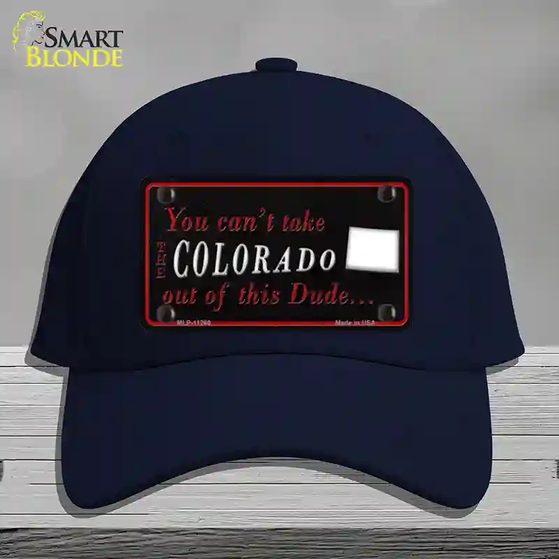 HAT20-MLP-11260 Colorado Dude Novelty License Plate Hat, Cotton - Navy