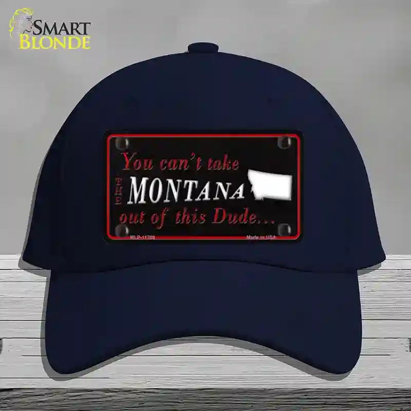 HAT20-MLP-11280 Montana Dude Novelty License Plate Hat, Cotton - Navy