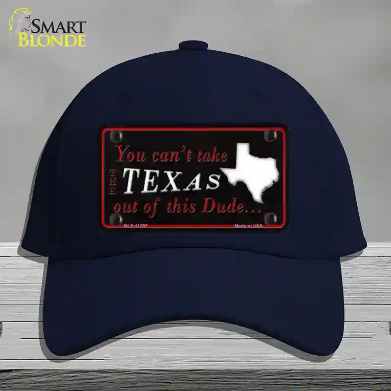 HAT20-MLP-11297 Texas Dude Novelty License Plate Hat, Cotton - Navy