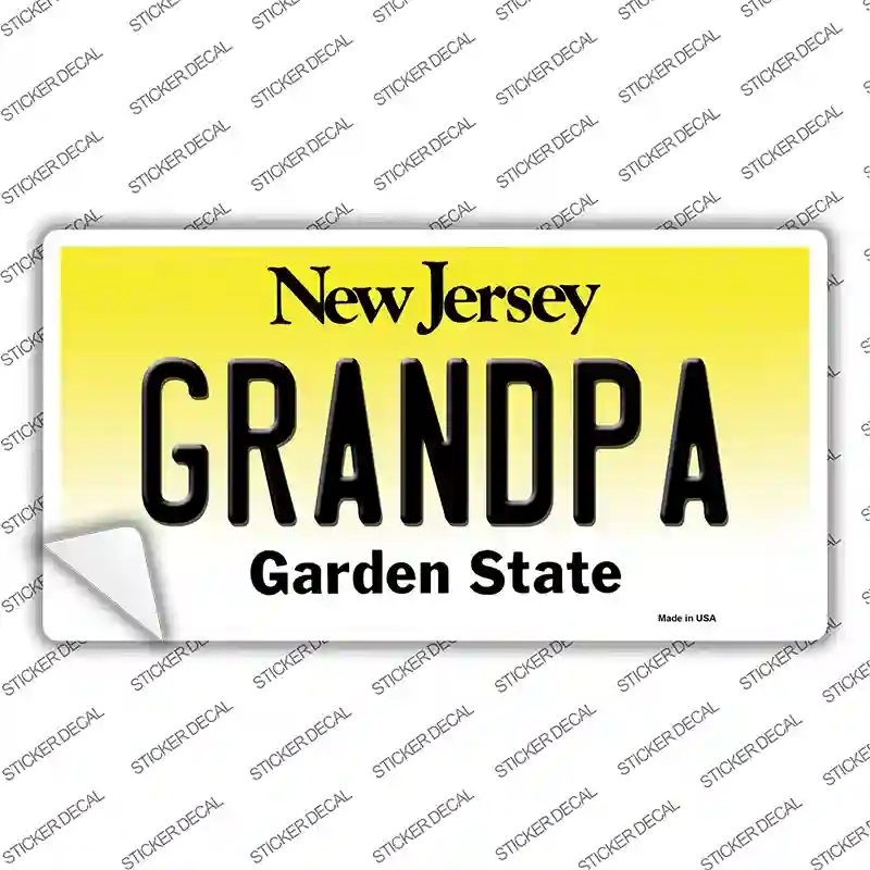 LP-10161s-XL Grandpa   Jersey Novelty Sticker Decal, Extra Large