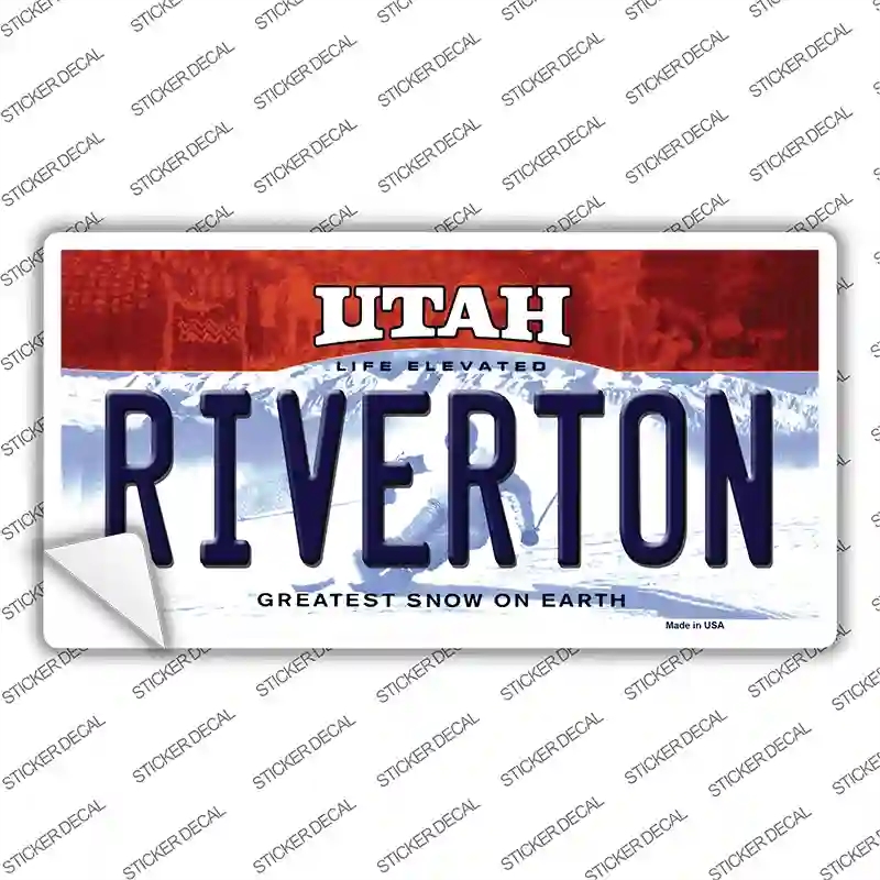 LP-10195s-XL Riverton Utah Novelty Sticker Decal, Extra Large
