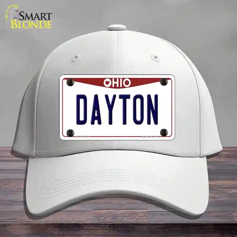 HAT21-MLP-10071 Dayton Ohio Novelty License Plate Hat, Cotton - White