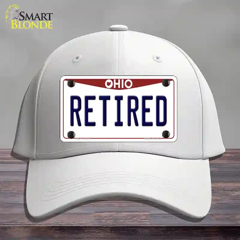 HAT21-MLP-10080 Retired Ohio Novelty License Plate Hat, Cotton - White