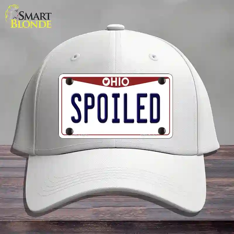 HAT21-MLP-10083 Spoiled Ohio Novelty License Plate Hat, Cotton - White