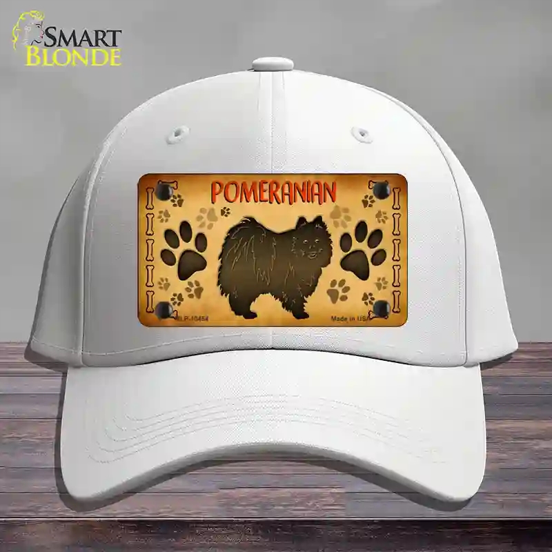 HAT21-MLP-10454 Pomeranian Novelty License Plate Hat, Cotton - White