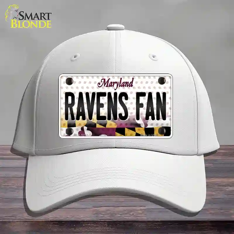 HAT21-MLP-10765 Ravens Fan Maryland Novelty License Plate Hat, Cotton - White