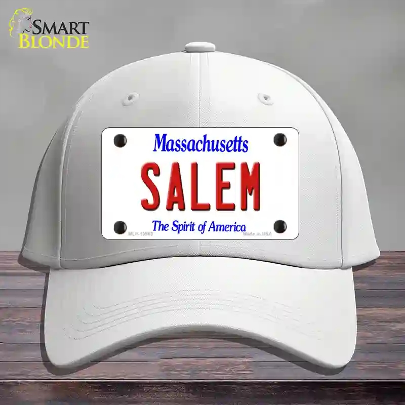 HAT21-MLP-10983 Salem Massachusetts Novelty License Plate Hat, Cotton - White