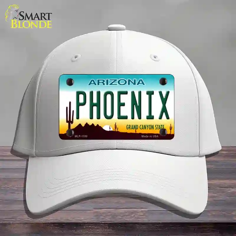 HAT21-MLP-1100 Phoenix Arizona Novelty License Plate Hat, Cotton - White