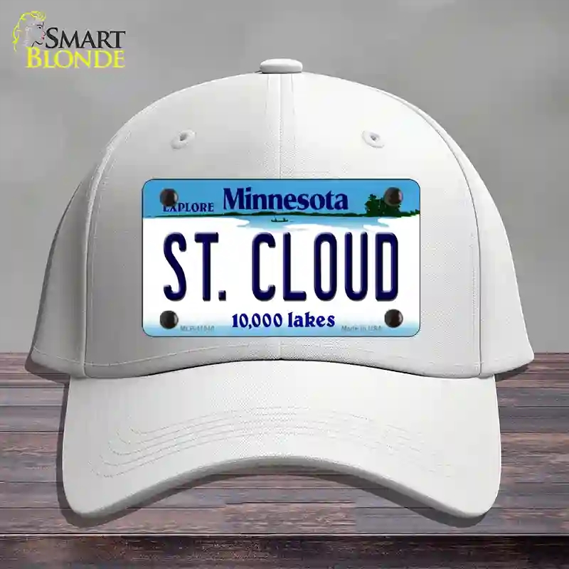 HAT21-MLP-11040 St Cloud Minnesota State Novelty License Plate Hat, Cotton - White