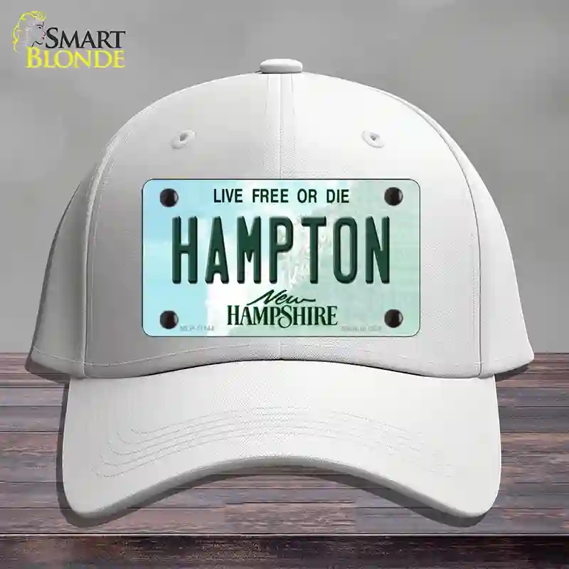 HAT21-MLP-11144 Hampton   Hampshire State Novelty License Plate Hat, Cotton - White
