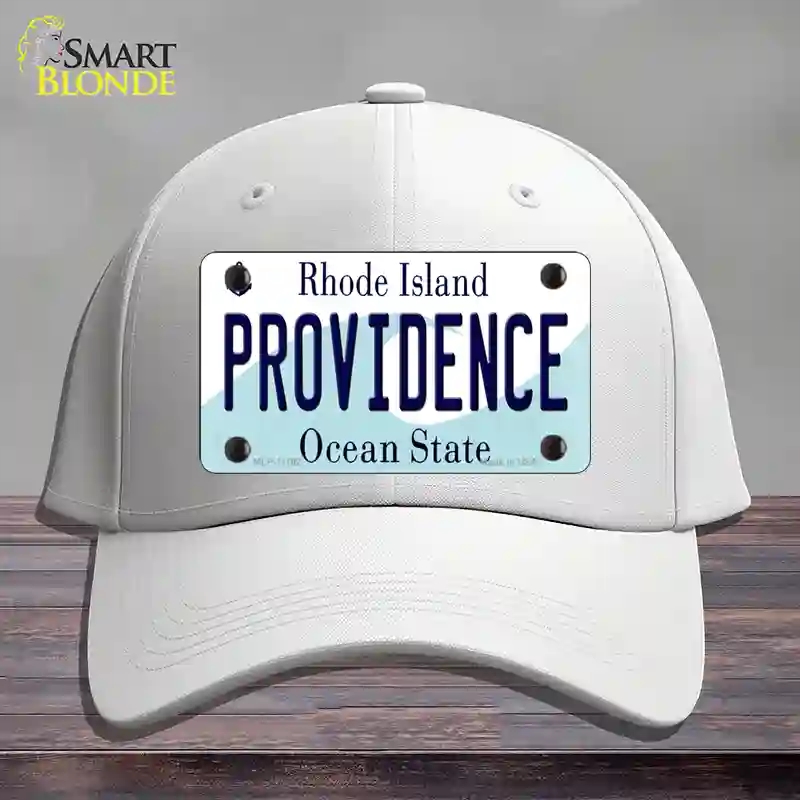 HAT21-MLP-11182 Providence Rhode Island State Novelty License Plate Hat, Cotton - White