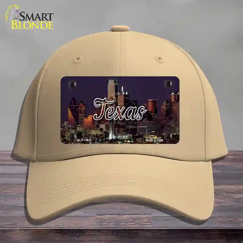 HAT22-MLP-11632 Texas City Lights Novelty License Plate Hat, Cotton - Khaki
