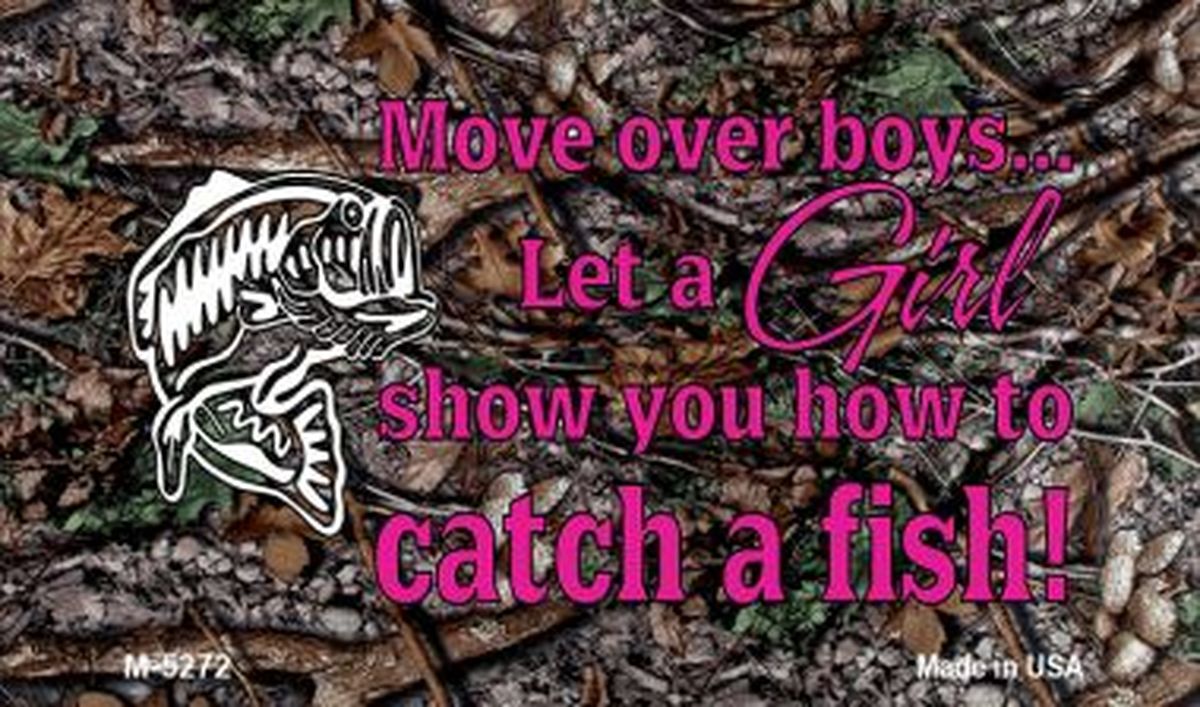 M-5272 3.5 x 2 in. Move Over Boys Novelty Metal Magnet